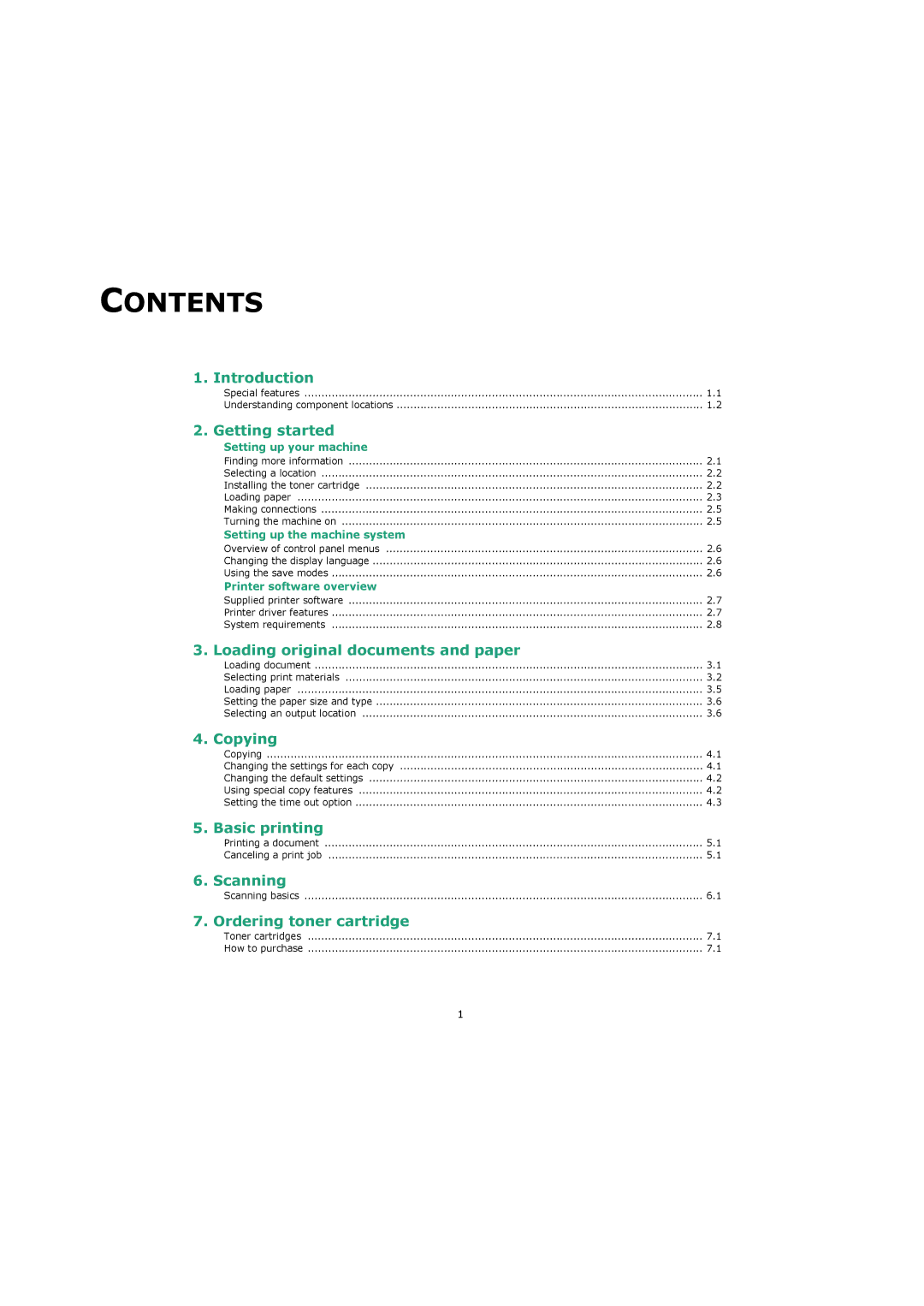 Xerox 3119 manual Contents 