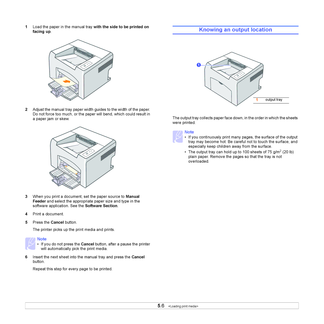 Xerox 3124 manual Knowing an output location 