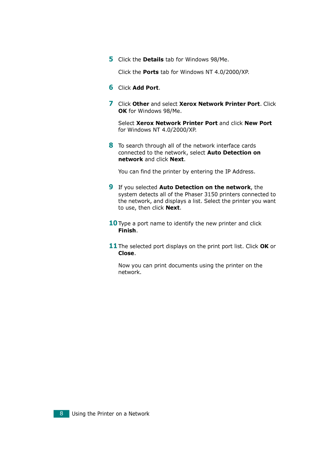 Xerox 3150 manual 