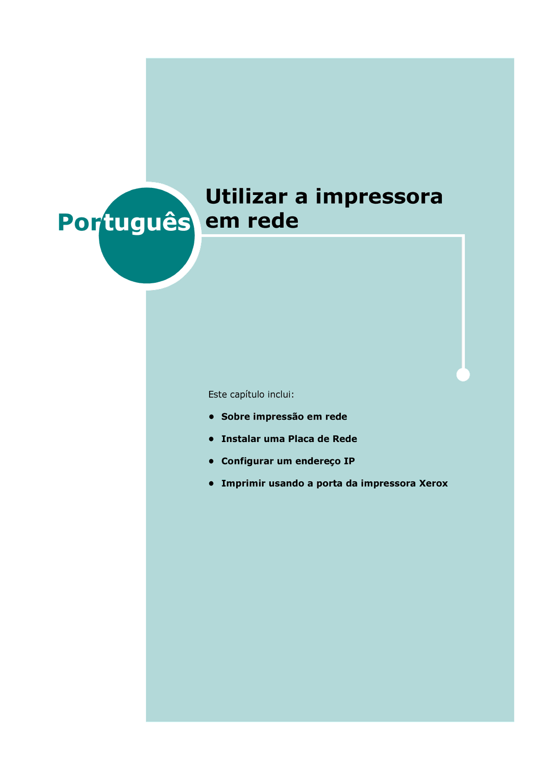 Xerox 3150 manual Português em rede 