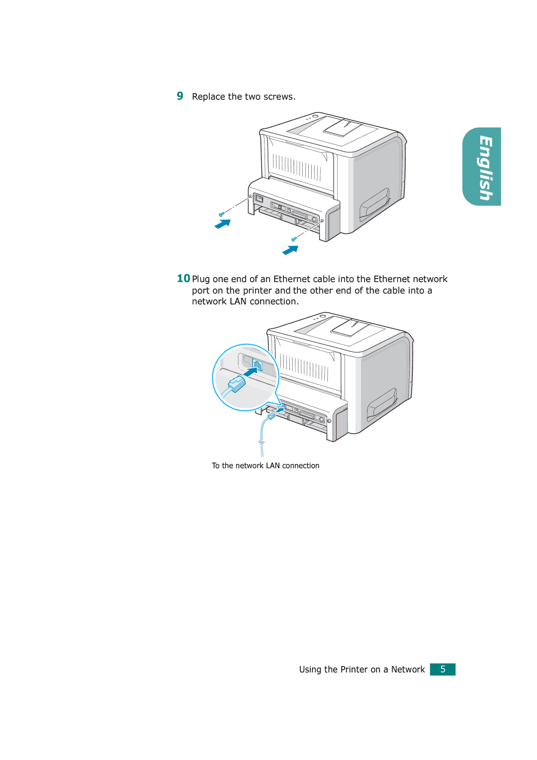 Xerox 3150 manual Replace the two screws 