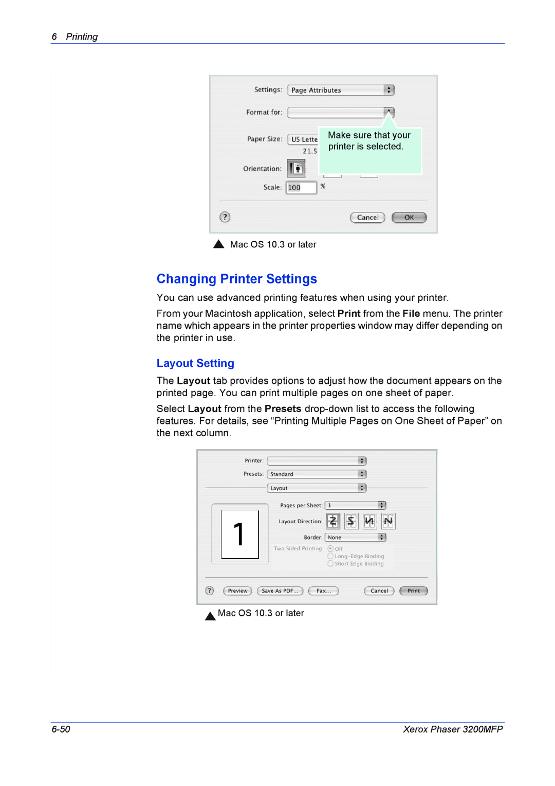 Xerox 3200MFP manual Changing Printer Settings, Layout Setting 