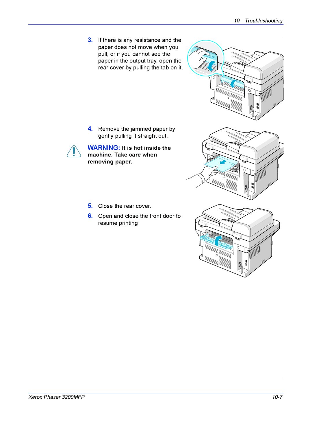 Xerox manual Xerox Phaser 3200MFP 10-7 