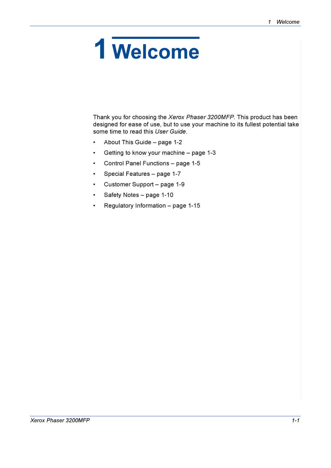 Xerox 3200MFP manual Welcome 