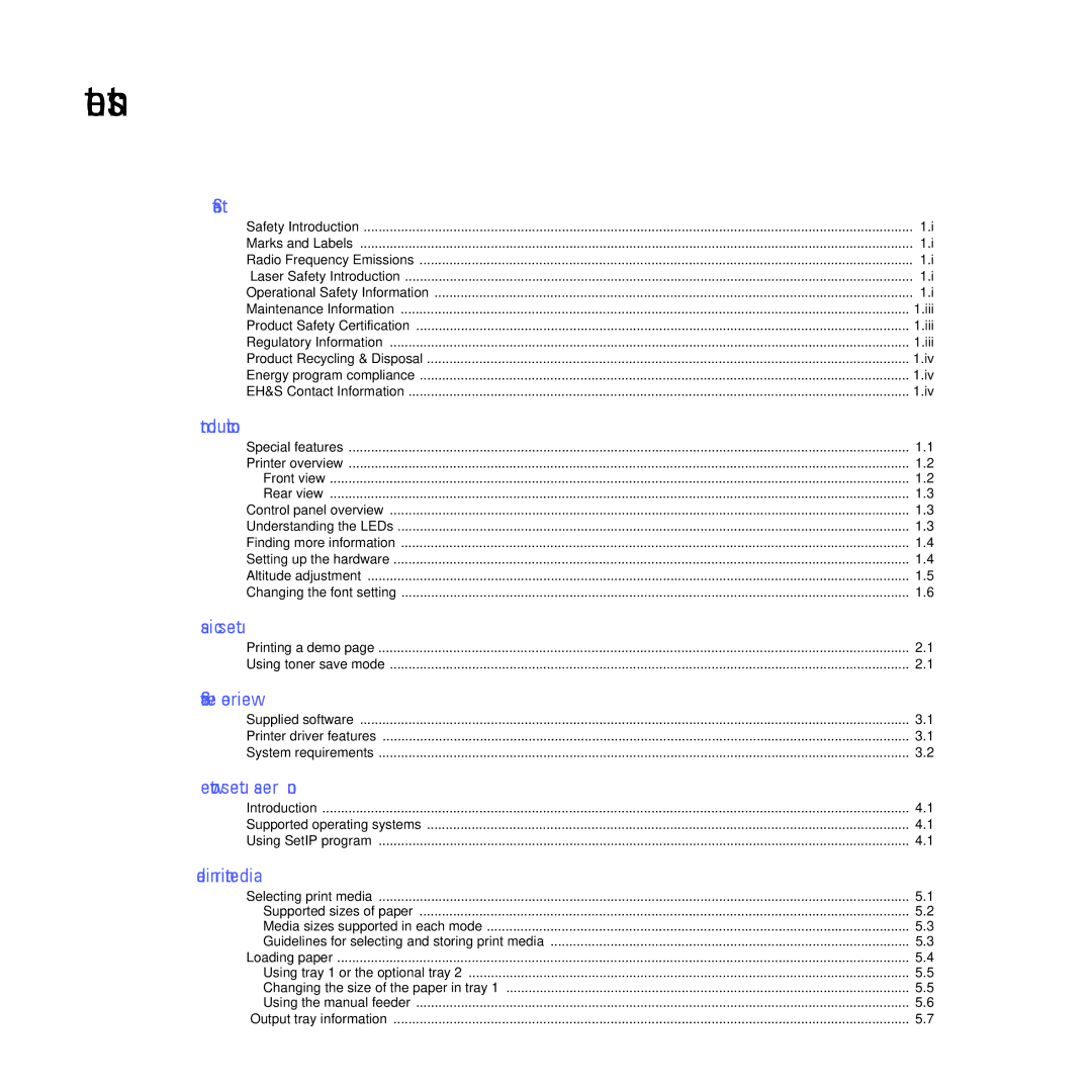 Xerox 3250 manual Contents 