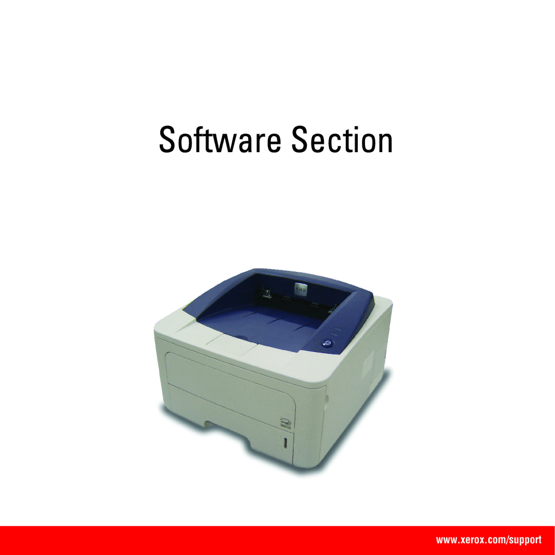 Xerox 3250 manual Software Section 