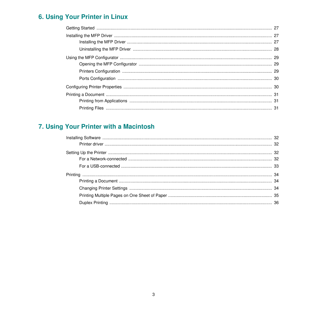 Xerox 3250 manual Using Your Printer in Linux 