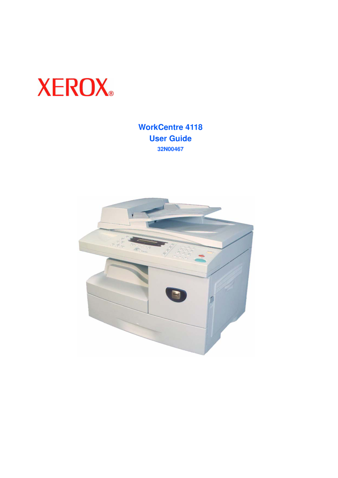 Xerox 32N00467 manual WorkCentre User Guide 