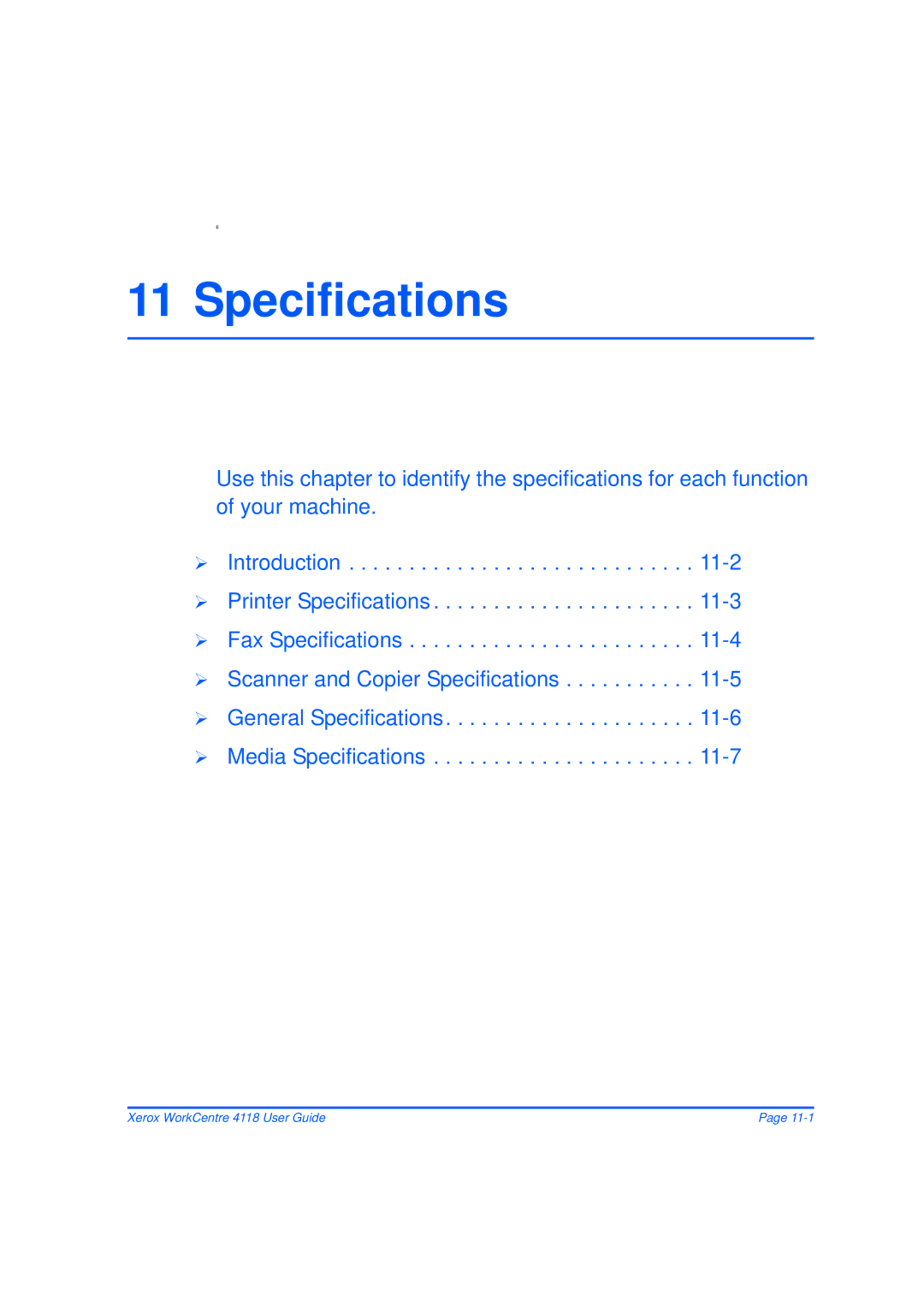 Xerox 32N00467 manual Specifications 