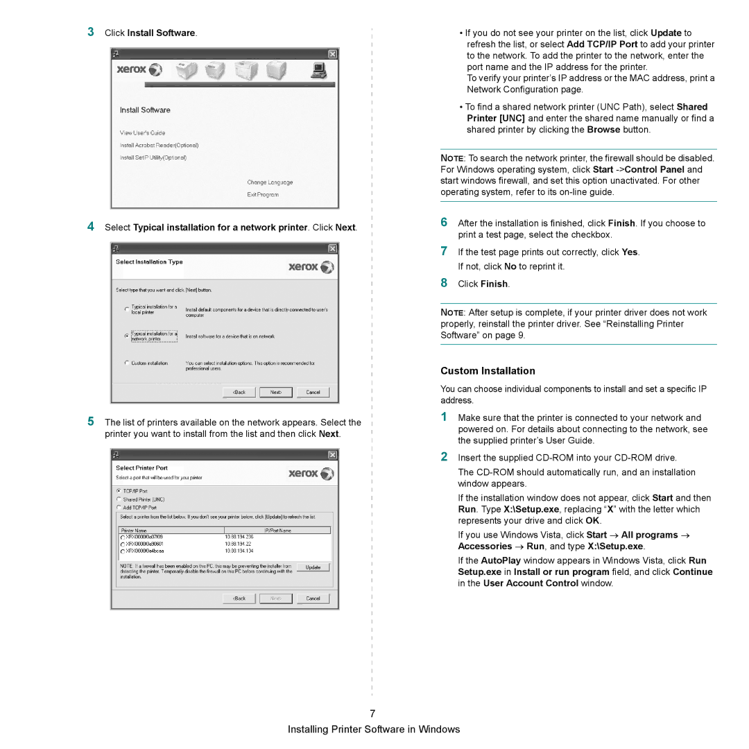 Xerox 3300MFP manual Custom Installation 