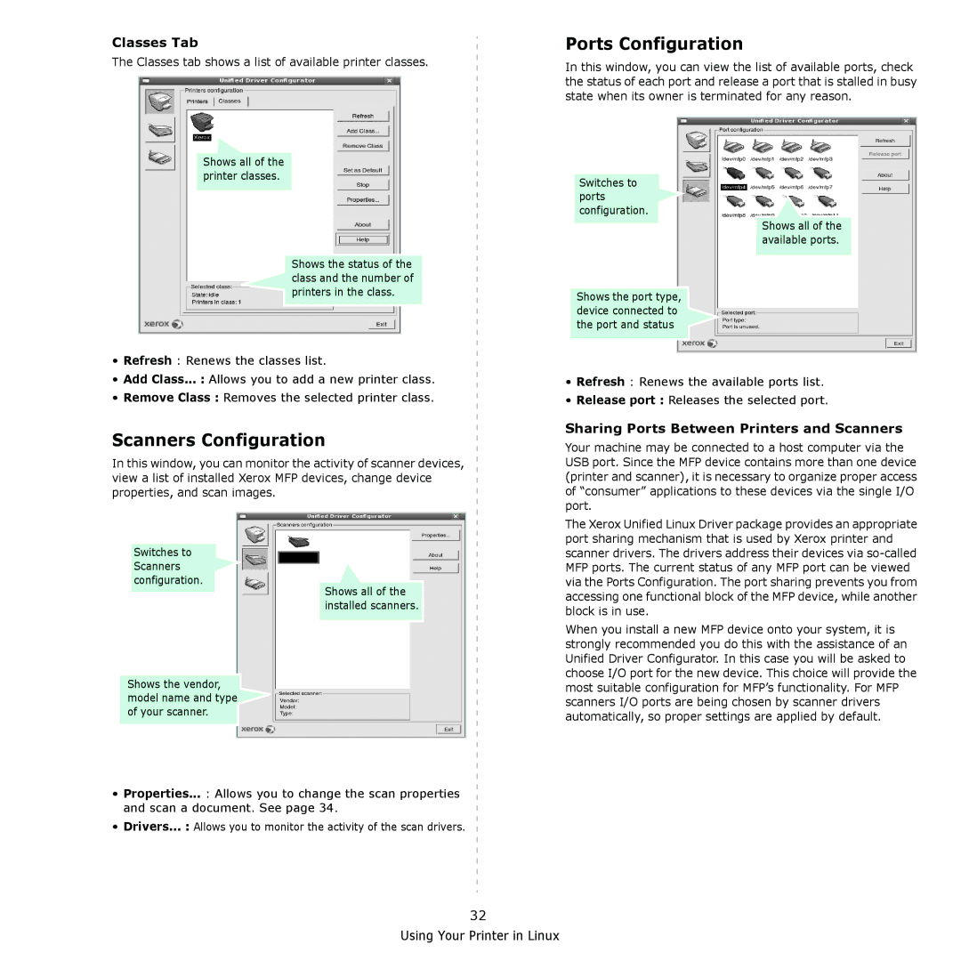 Xerox 3300MFP manual Scanners Configuration, Ports Configuration 