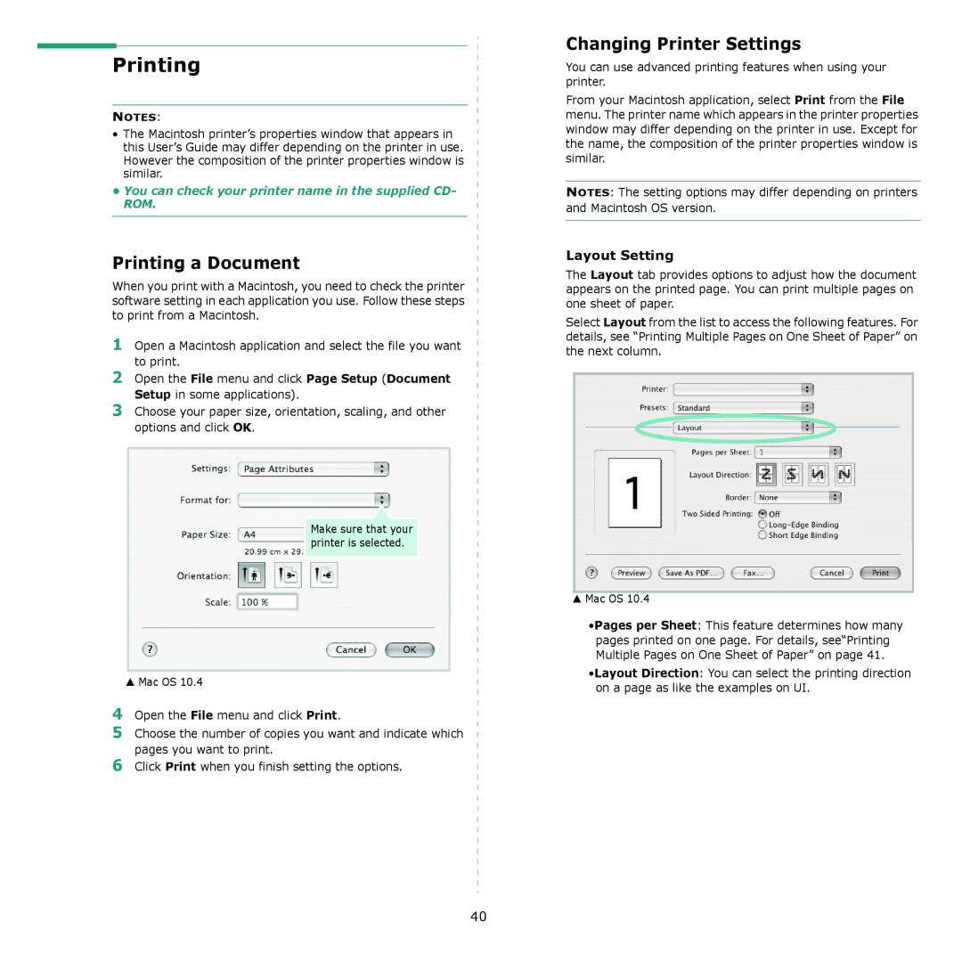 Xerox 3300MFP manual Printing a Document, Changing Printer Settings 