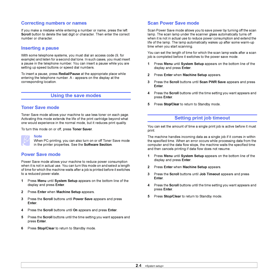 Xerox 3300MFP manual Using the save modes, Setting print job timeout 