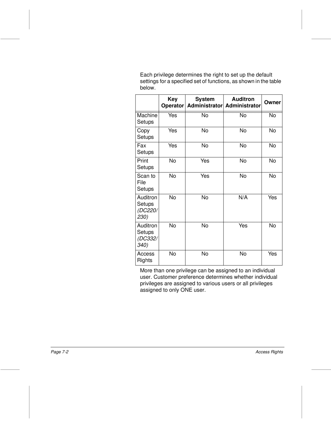 Xerox setup guide Key System Auditron Owner Operator Administrator, DC220 230, DC332 340 