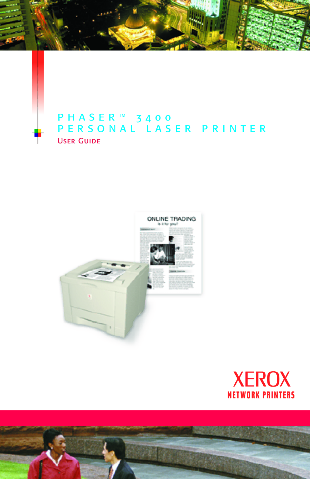 Xerox 3400 manual R S O N a L L a S E R P R I N T E R 