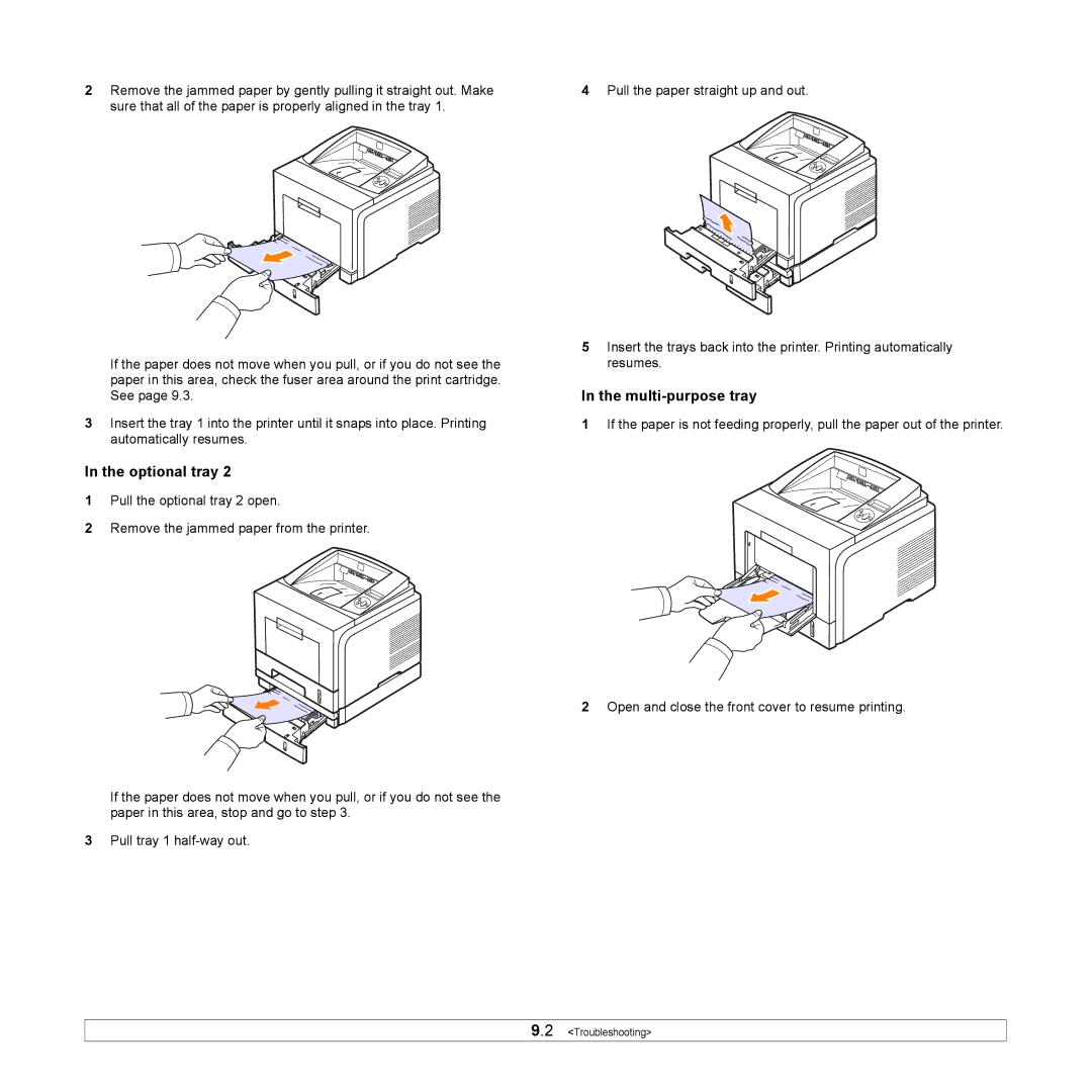 Xerox 3435DN manual Optional tray, Multi-purpose tray 