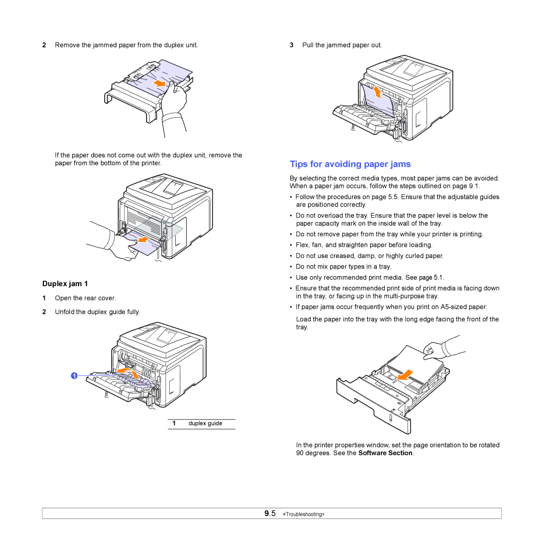 Xerox 3435DN manual Tips for avoiding paper jams 