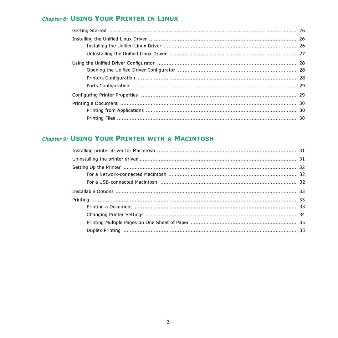 Xerox 3435DN manual Using Your Printer in Linux 