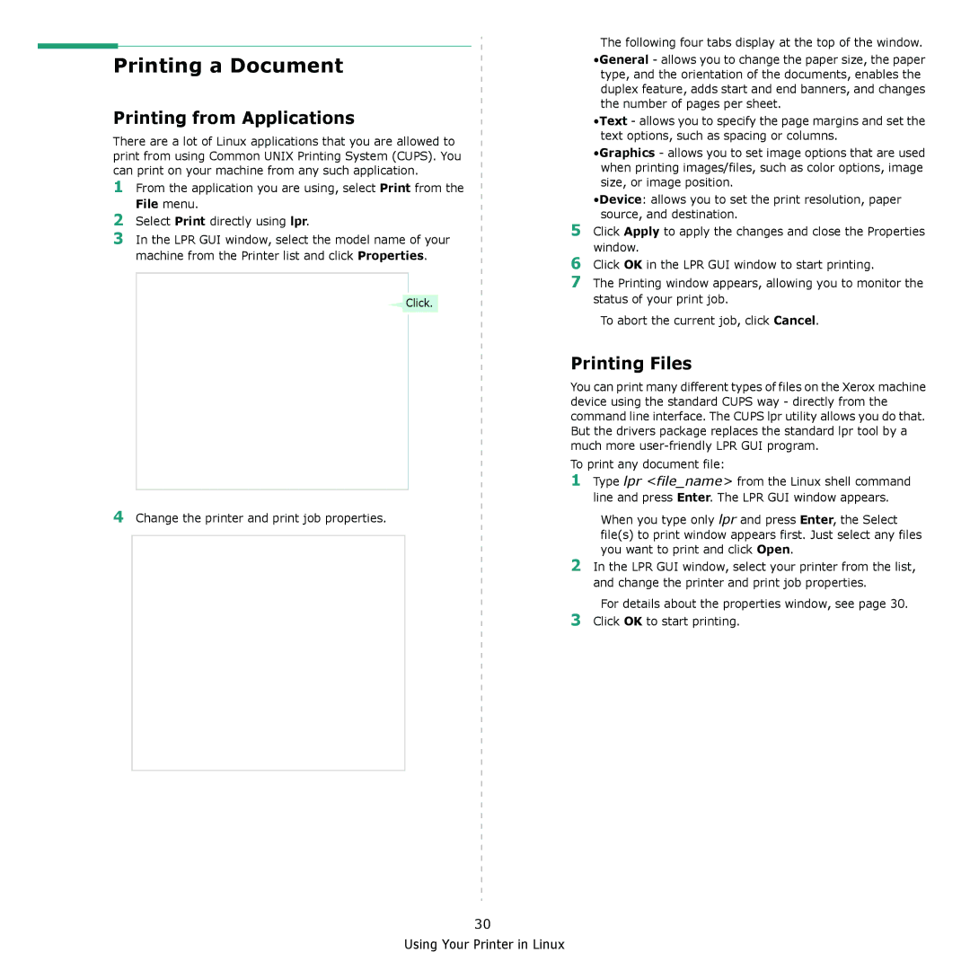 Xerox 3435DN manual Printing from Applications, Printing Files, File menu 