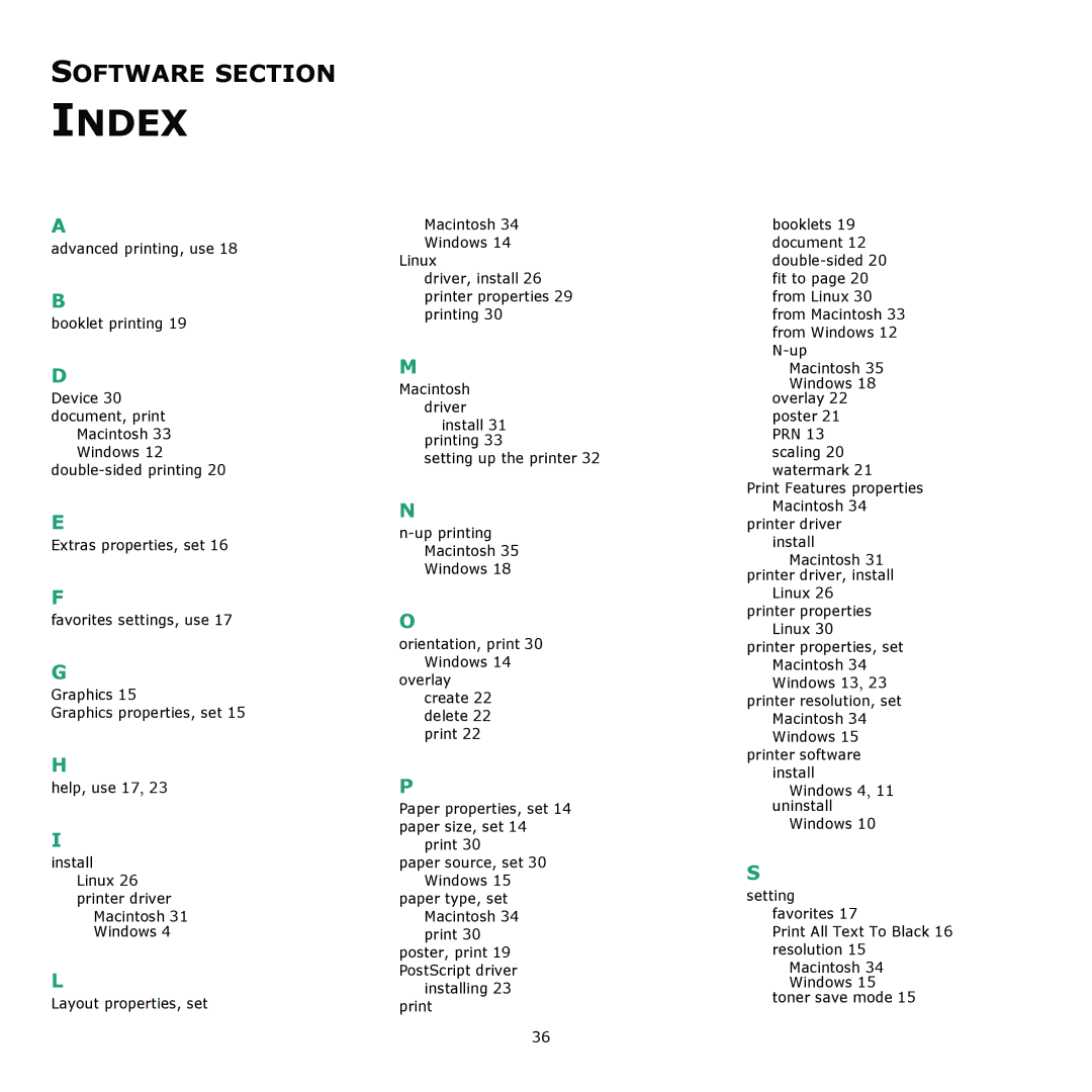 Xerox 3435DN manual Index 