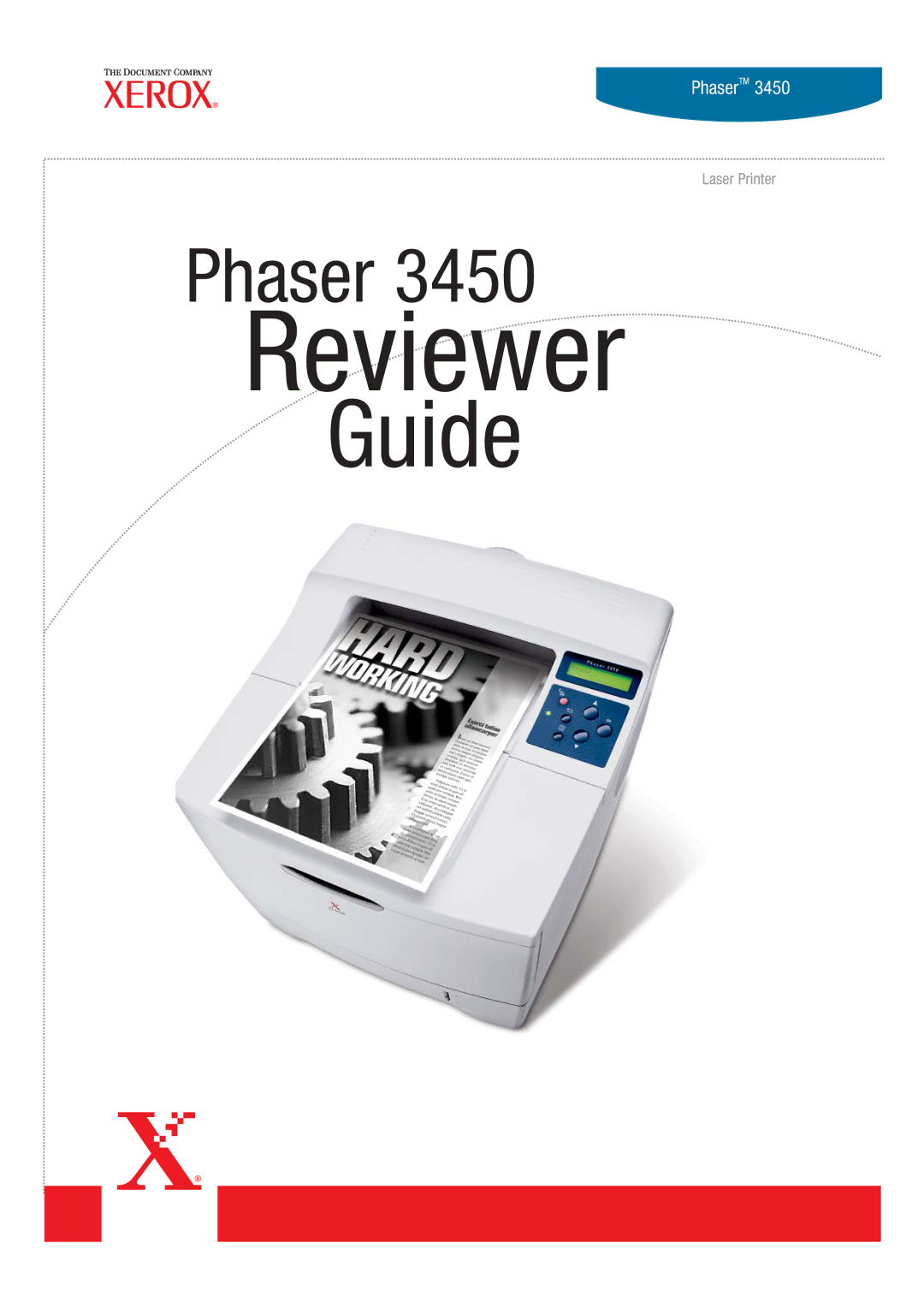 Xerox 3450 manual Reviewer 