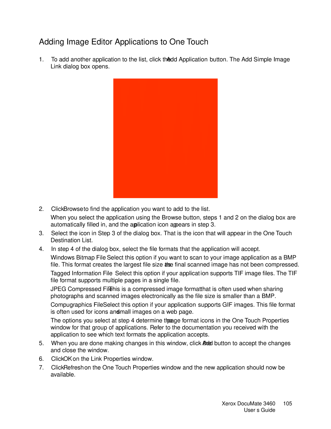 Xerox 3460 manual Adding Image Editor Applications to One Touch 