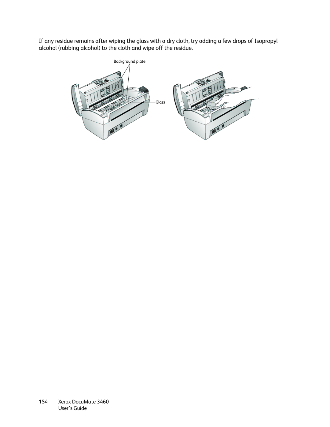 Xerox 3460 manual Background plate Glass 