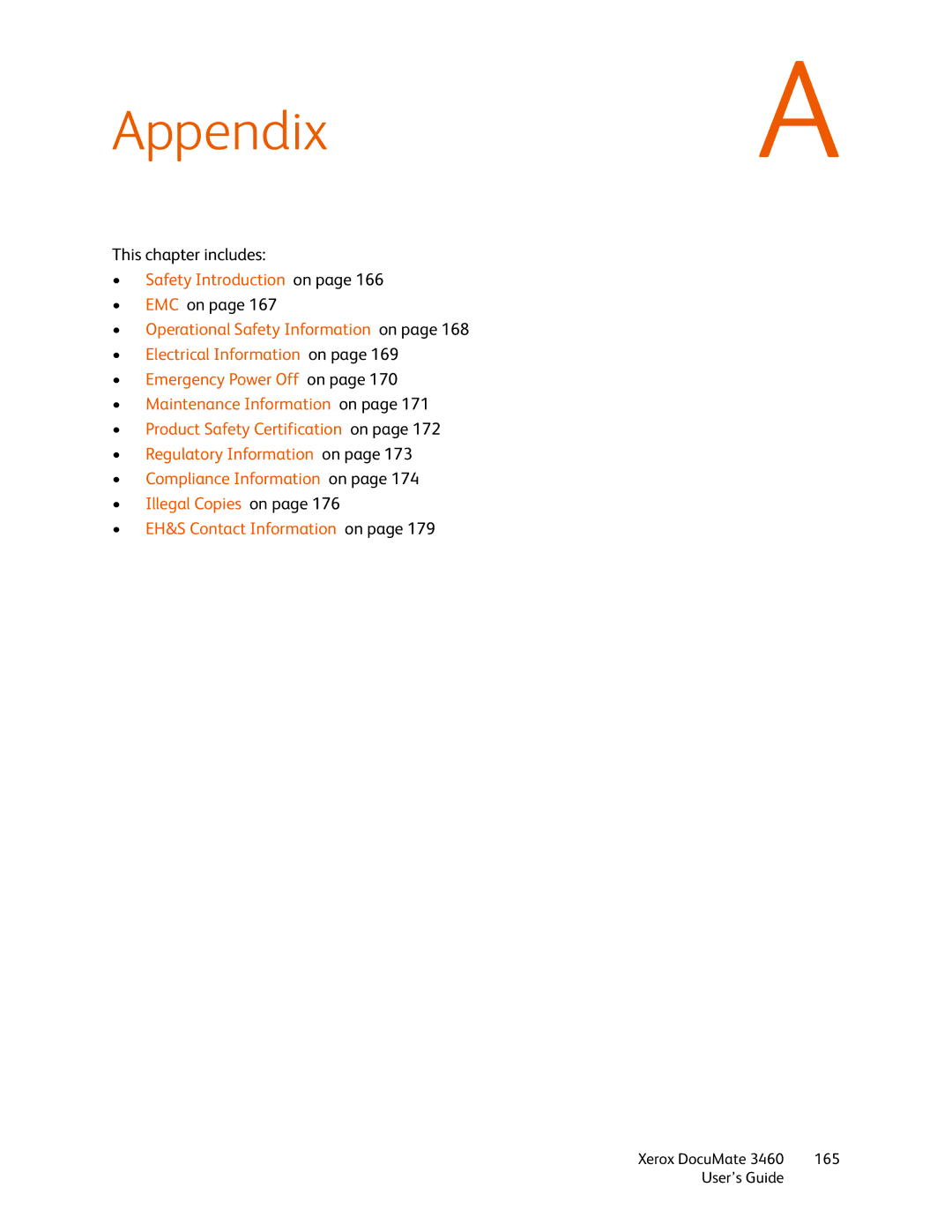 Xerox 3460 manual Appendix 