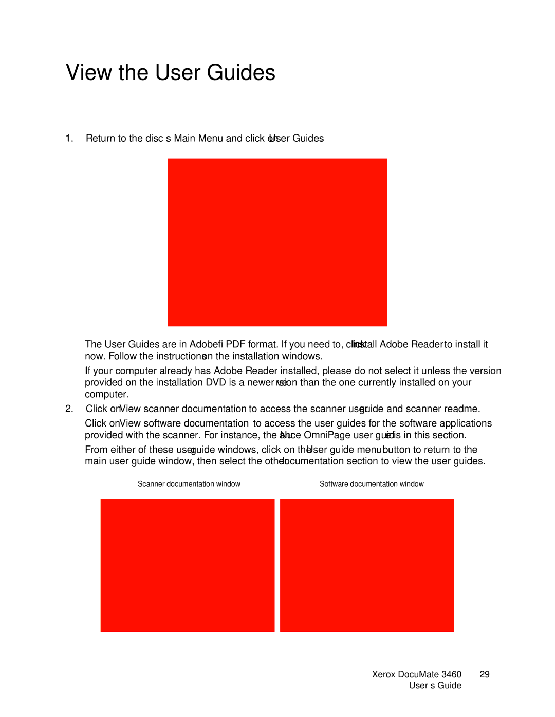 Xerox 3460 manual View the User Guides 