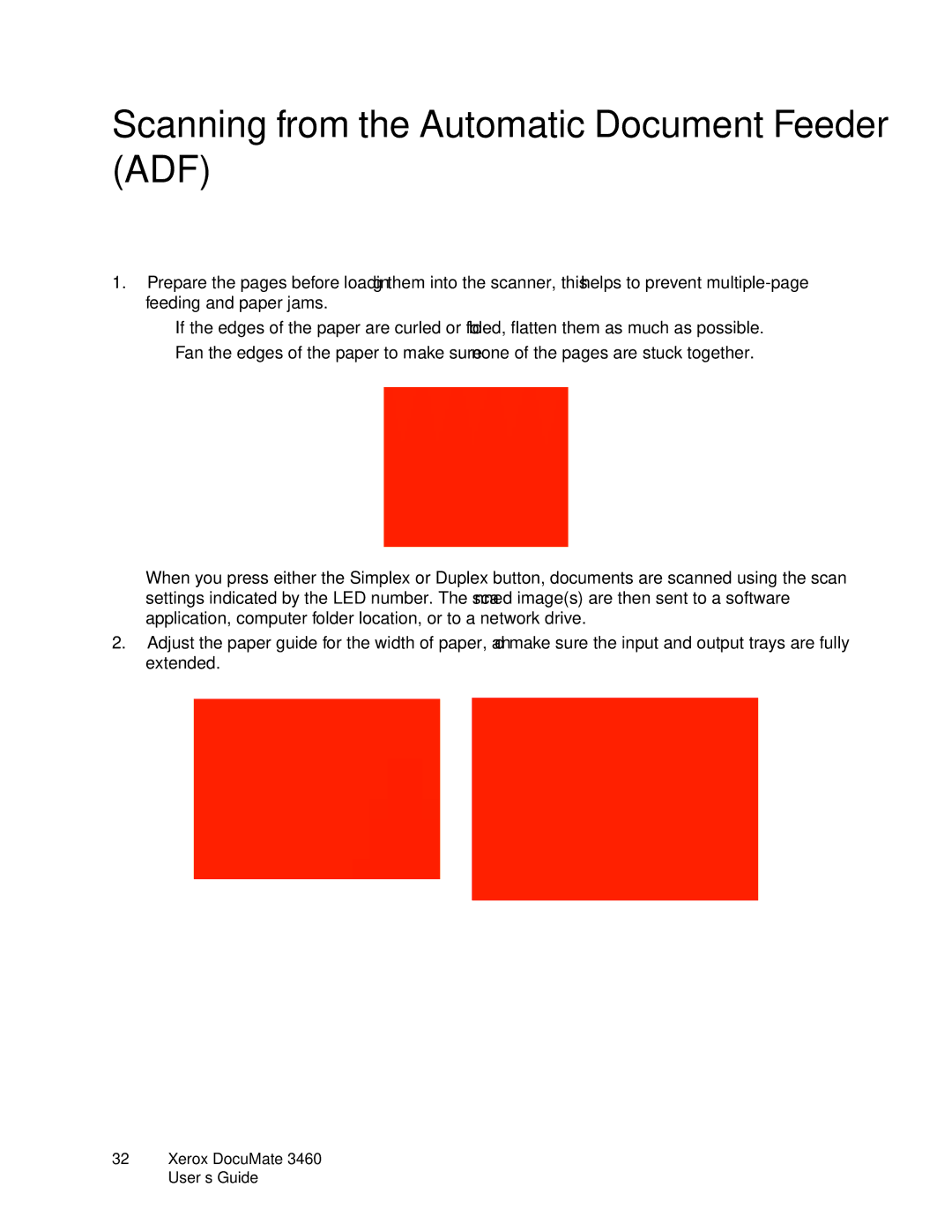 Xerox 3460 manual Scanning from the Automatic Document Feeder ADF 