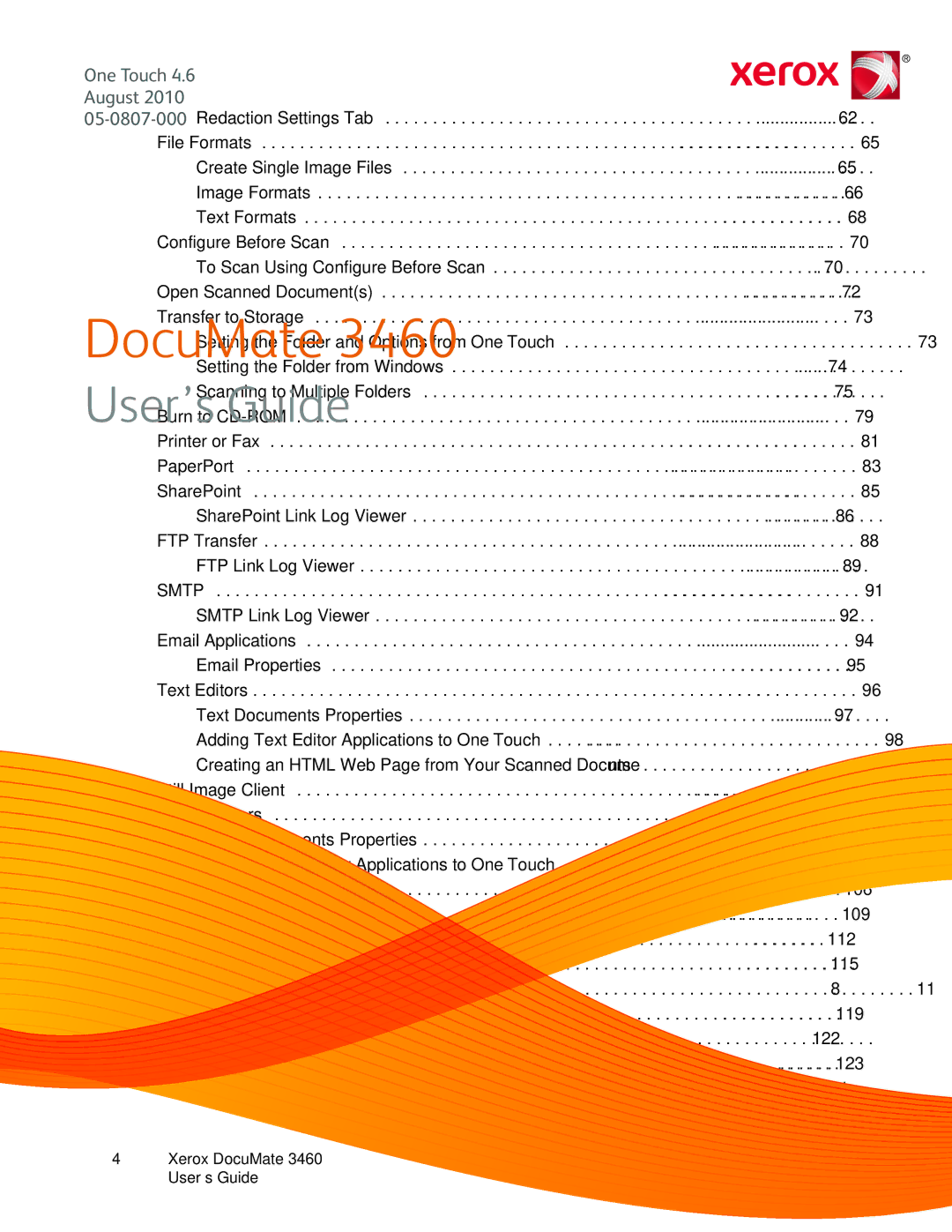 Xerox 3460 manual Redaction Settings Tab 