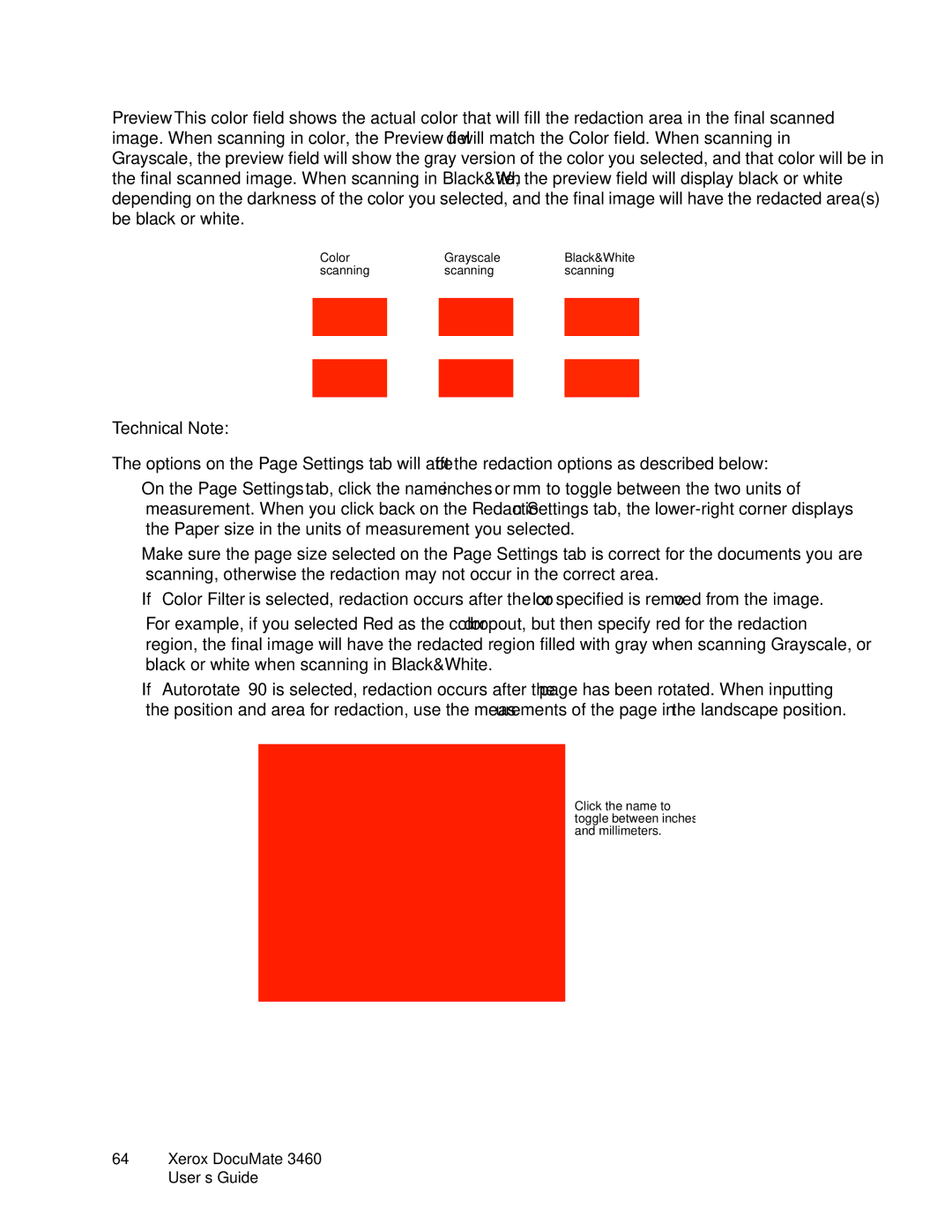 Xerox 3460 manual Color Grayscale 