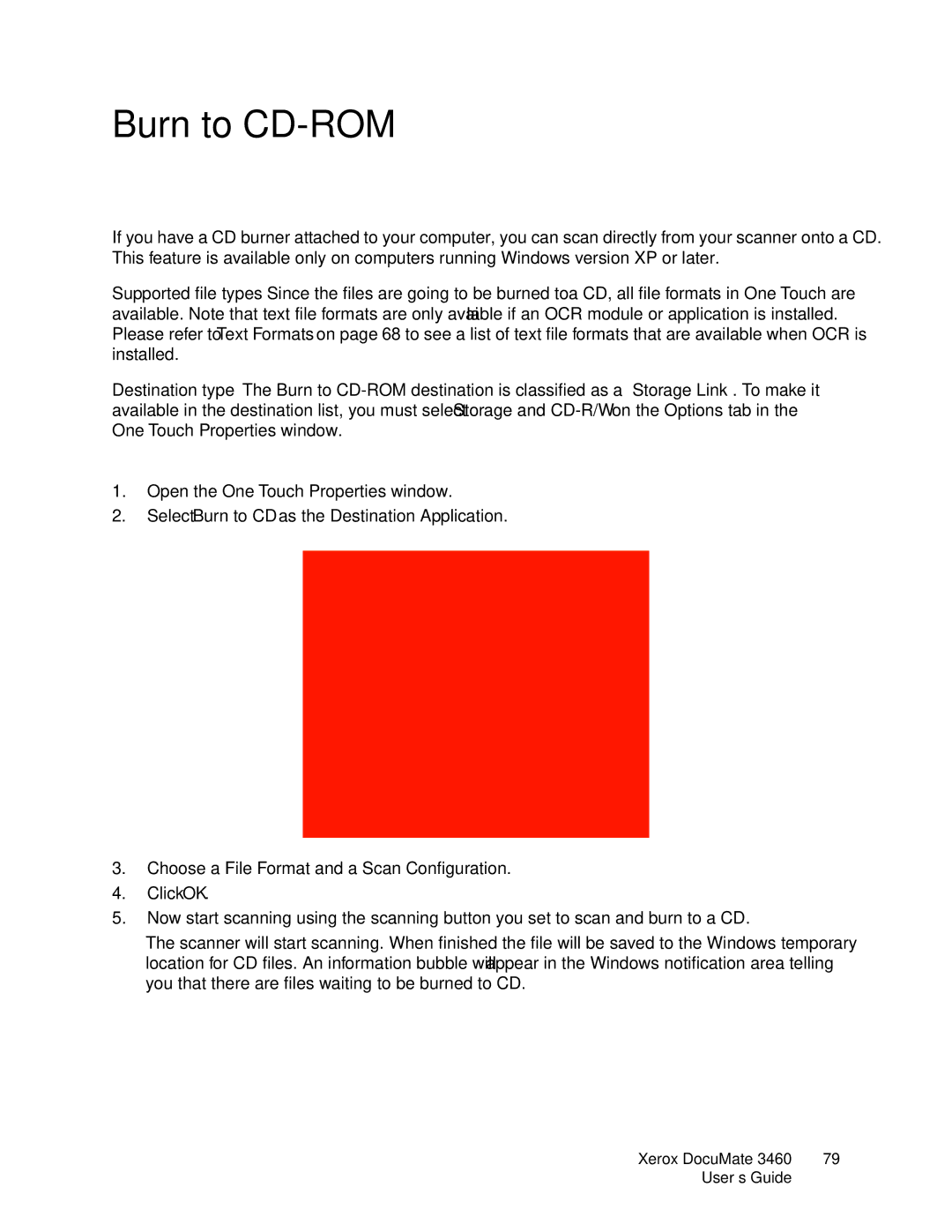 Xerox 3460 manual Burn to CD-ROM 