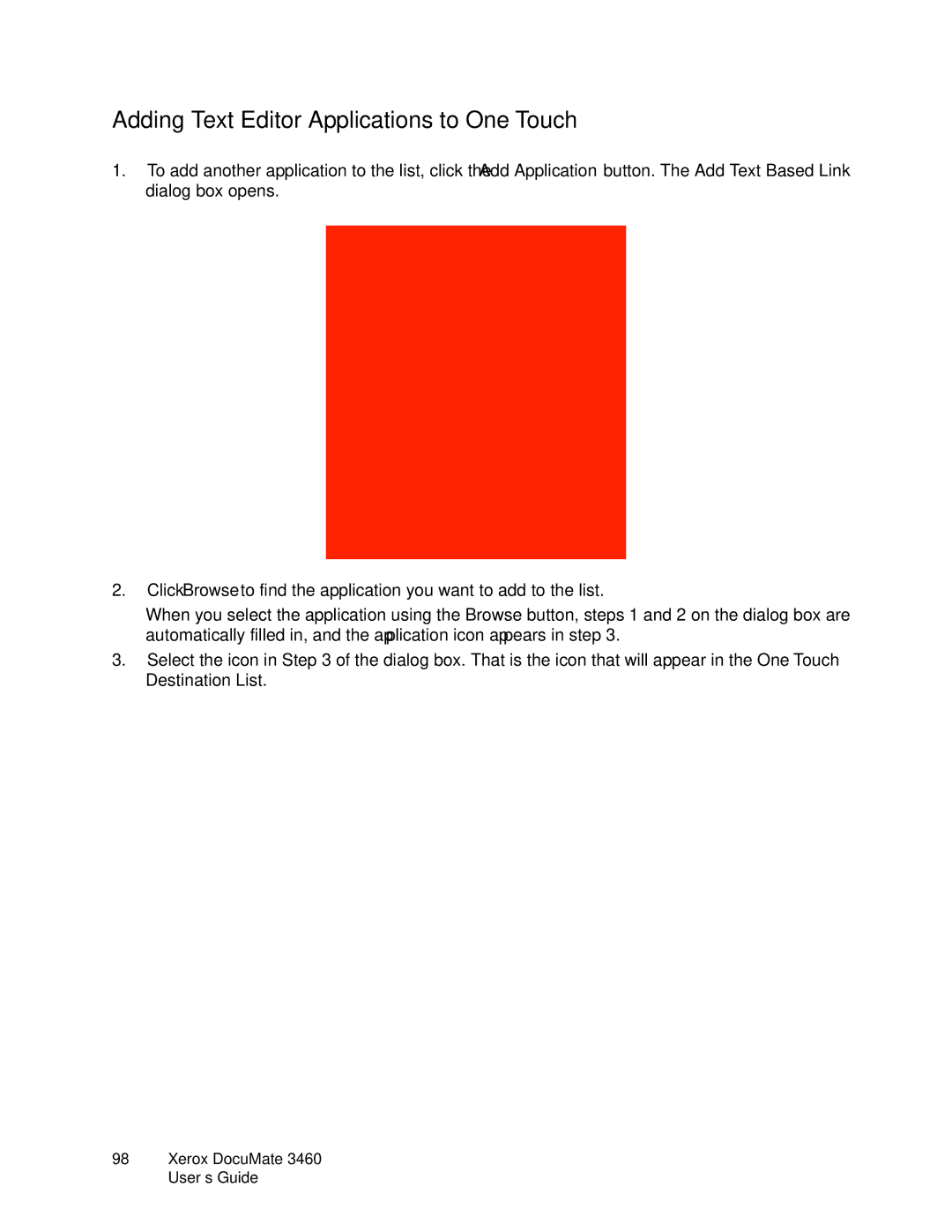 Xerox 3460 manual Adding Text Editor Applications to One Touch 