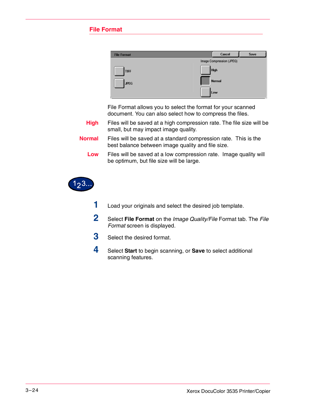 Xerox 3535 manual File Format 