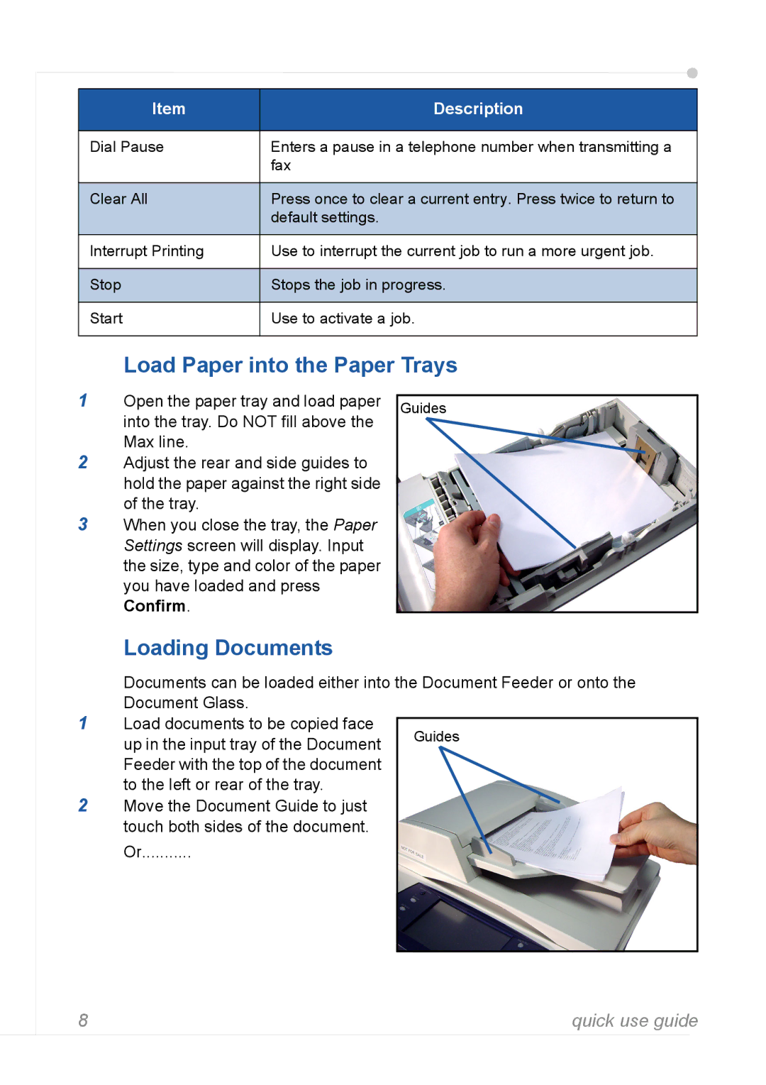 Xerox 3635MFP manual Load Paper into the Paper Trays, Loading Documents 