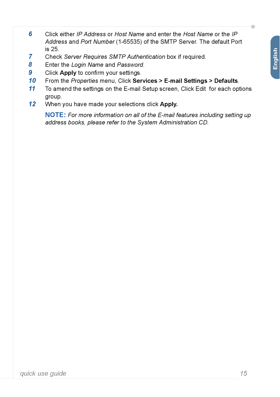 Xerox 3635MFP manual Click Apply to confirm your settings 