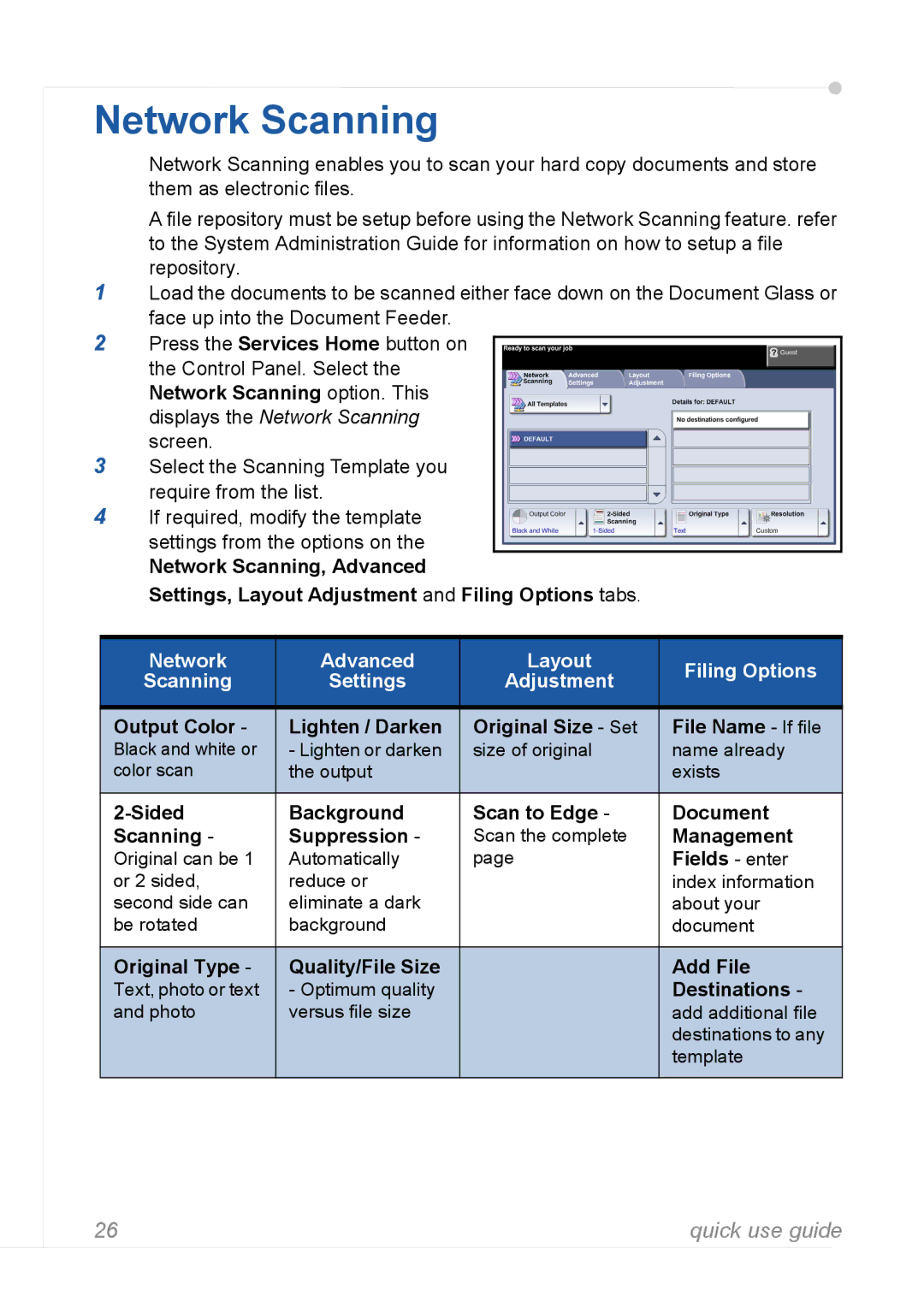 Xerox 3635MFP manual Network Scanning 