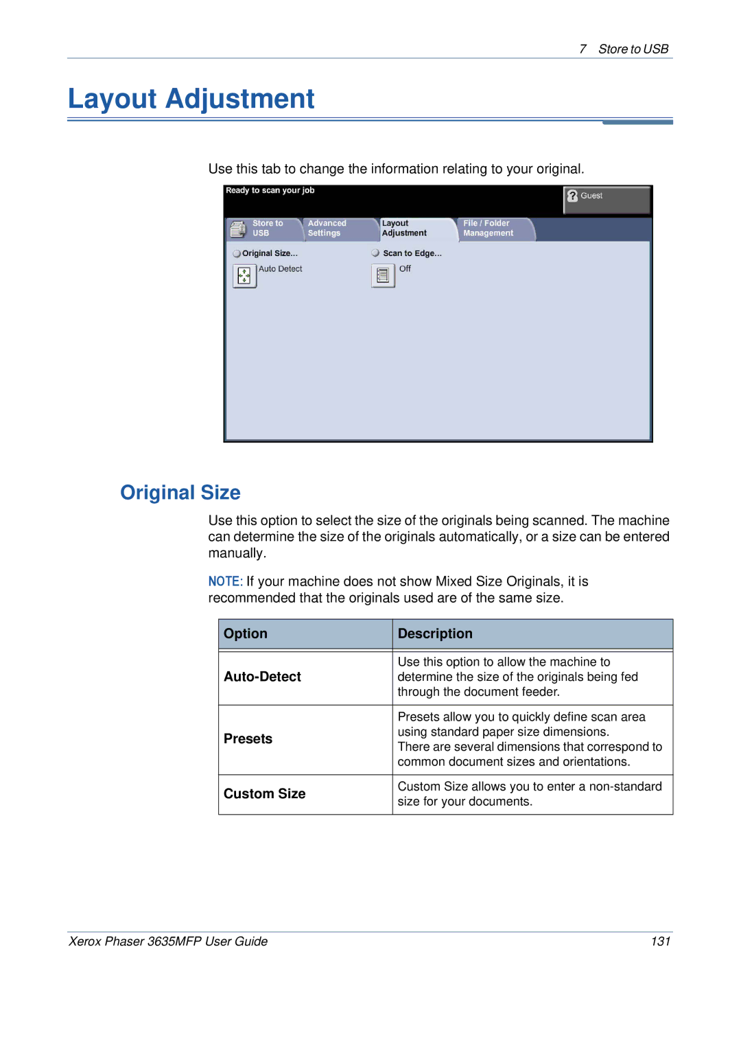 Xerox 3635MFP/S manual Xerox Phaser 3635MFP User Guide 131 