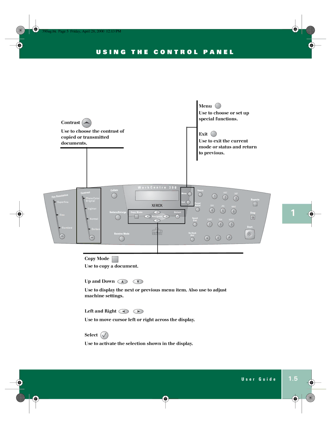 Xerox manual 390ug.bk Page 5 Friday, April 28, 2000 1213 PM 