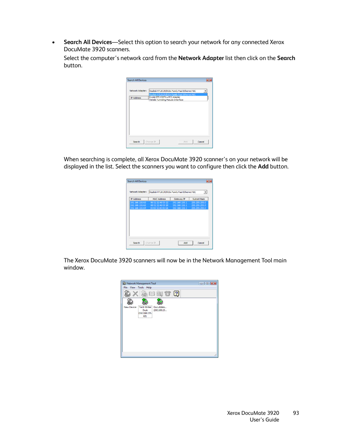 Xerox 3920 manual User’s Guide 