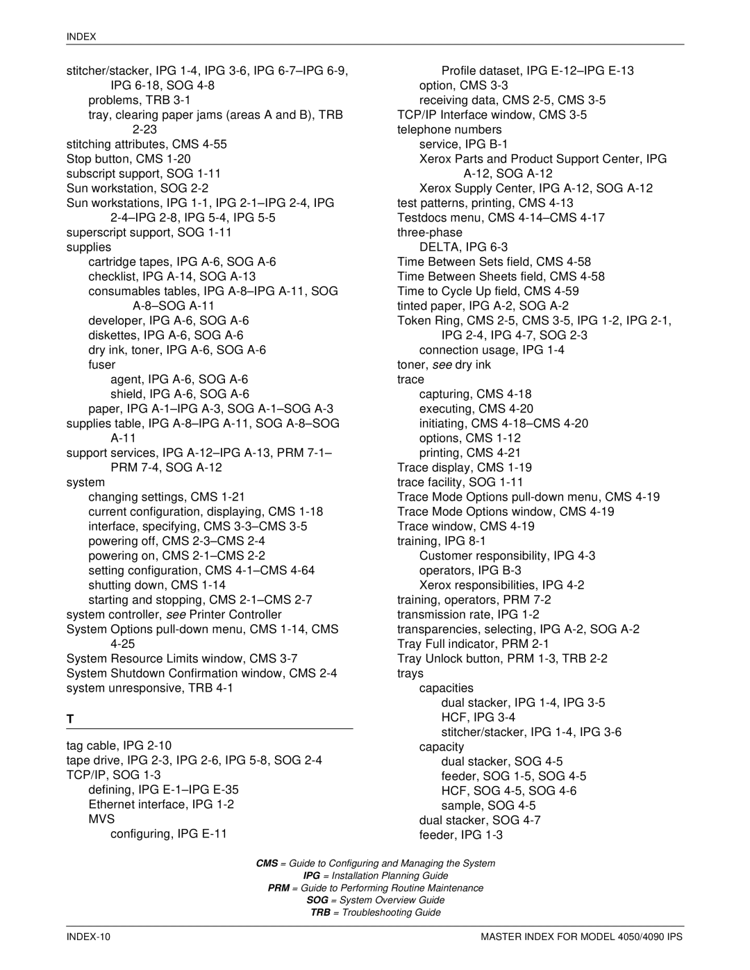 Xerox 4050 IPS manual Mvs, Delta, Ipg 