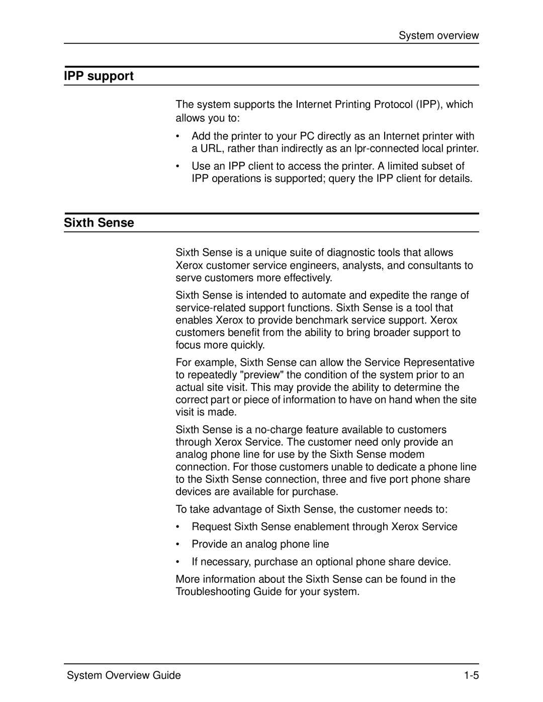 Xerox 4050, 4090 manual IPP support, Sixth Sense 