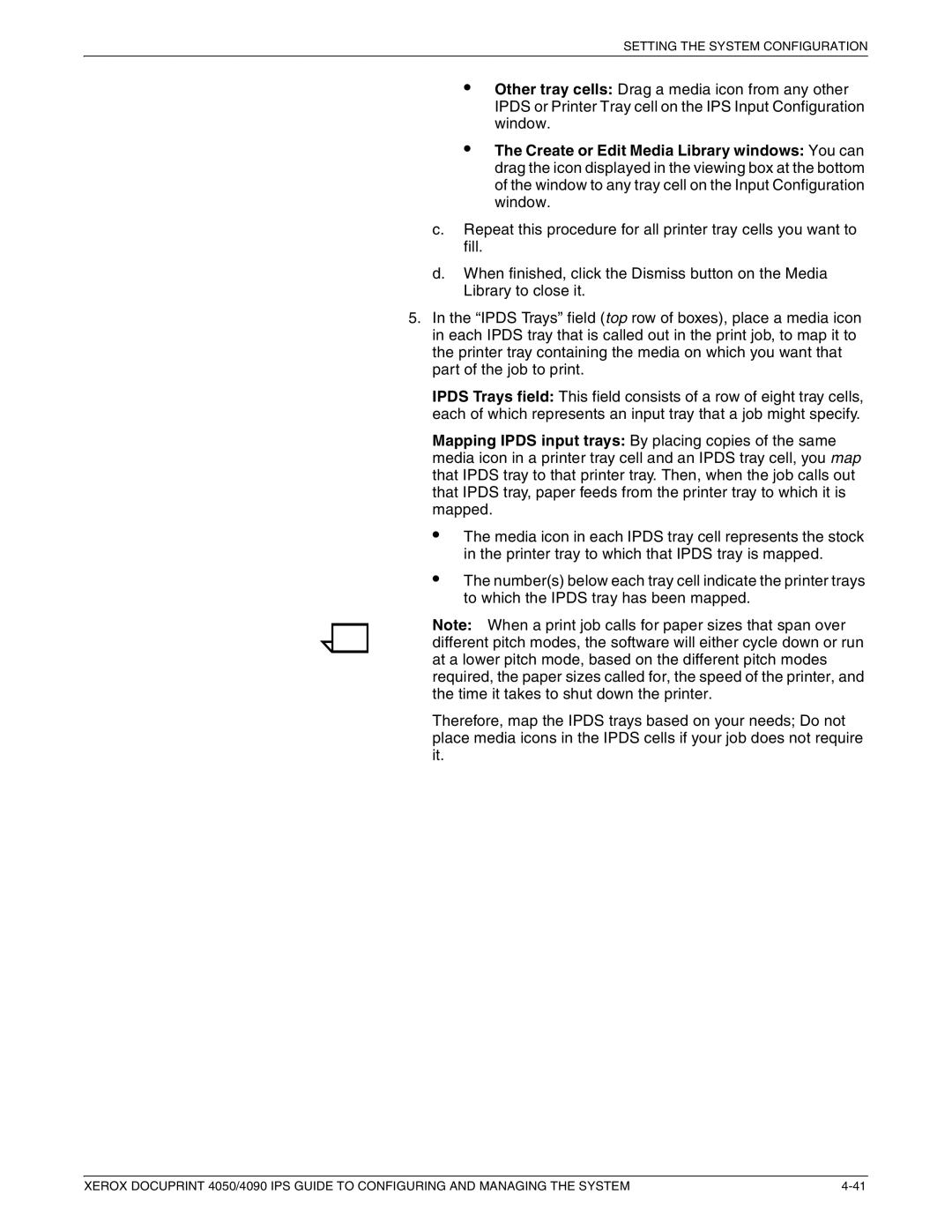 Xerox 4050 IPS, 4090 IPS manual Setting the System Configuration 