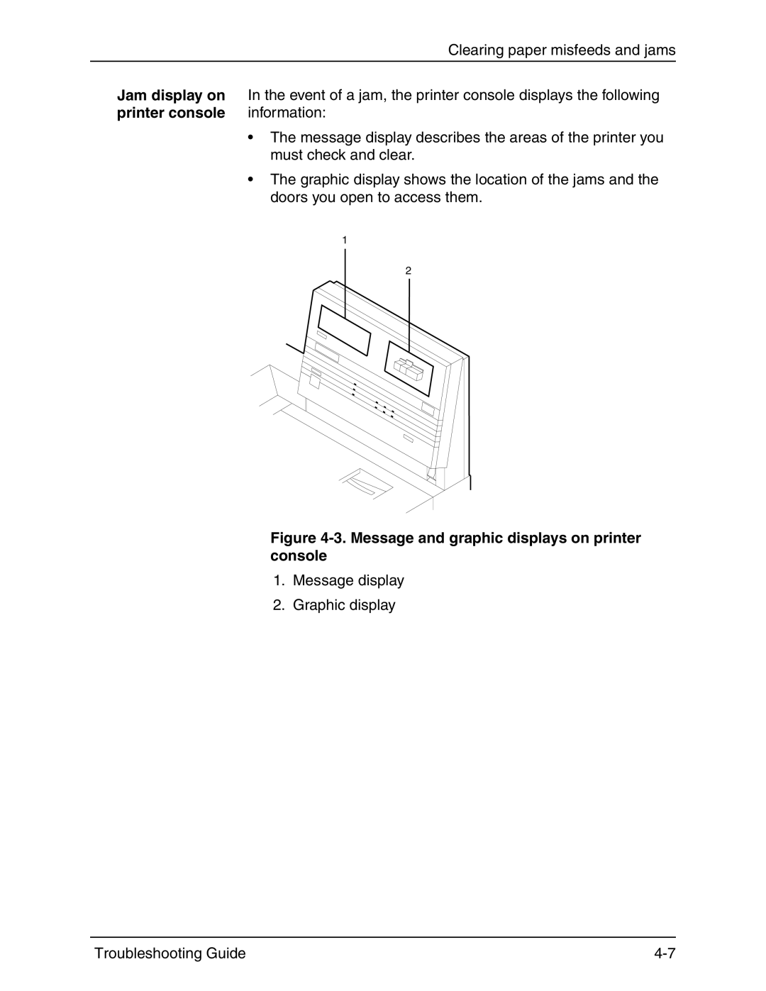 Xerox 4090 IPS manual Message and graphic displays on printer console 