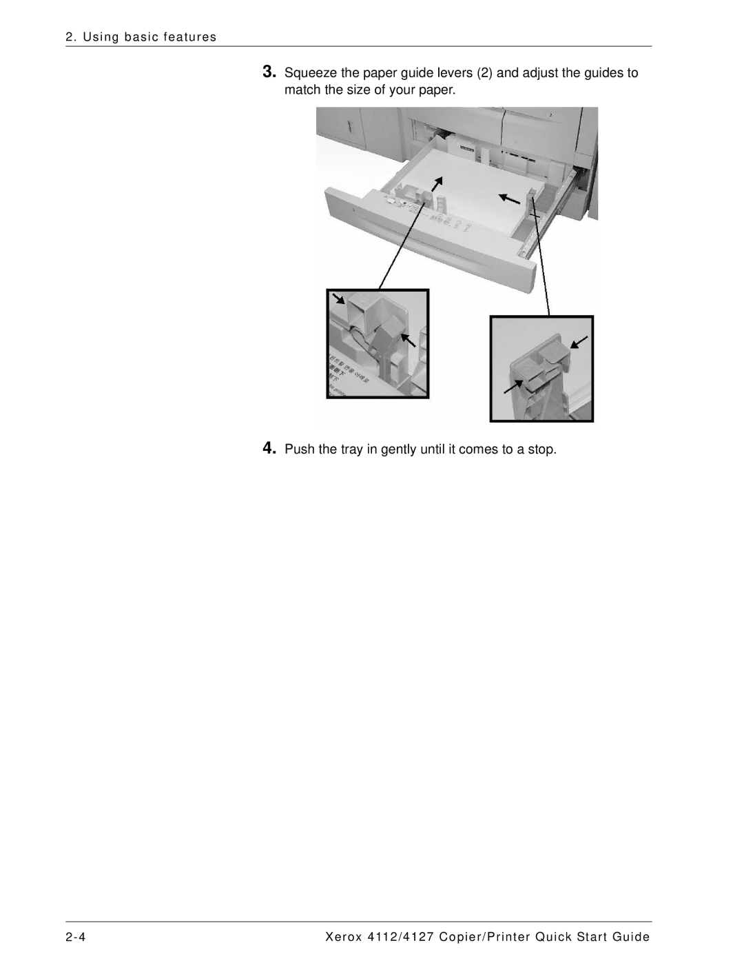 Xerox 4127, 4112 quick start Using basic features 