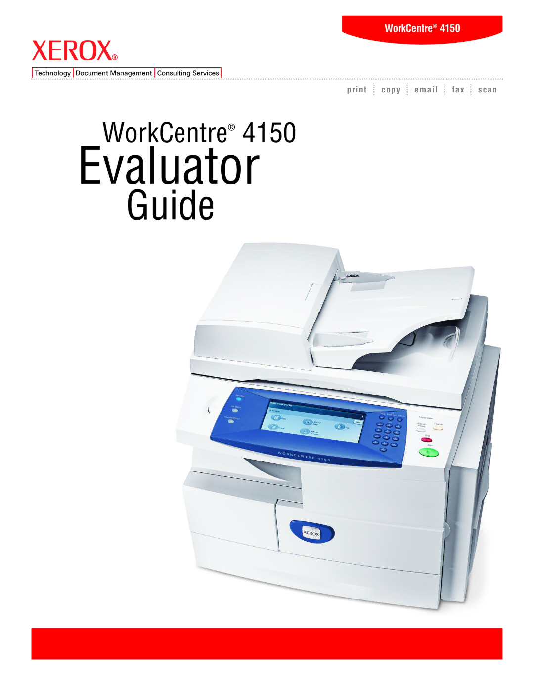 Xerox 4150 manual Evaluator 