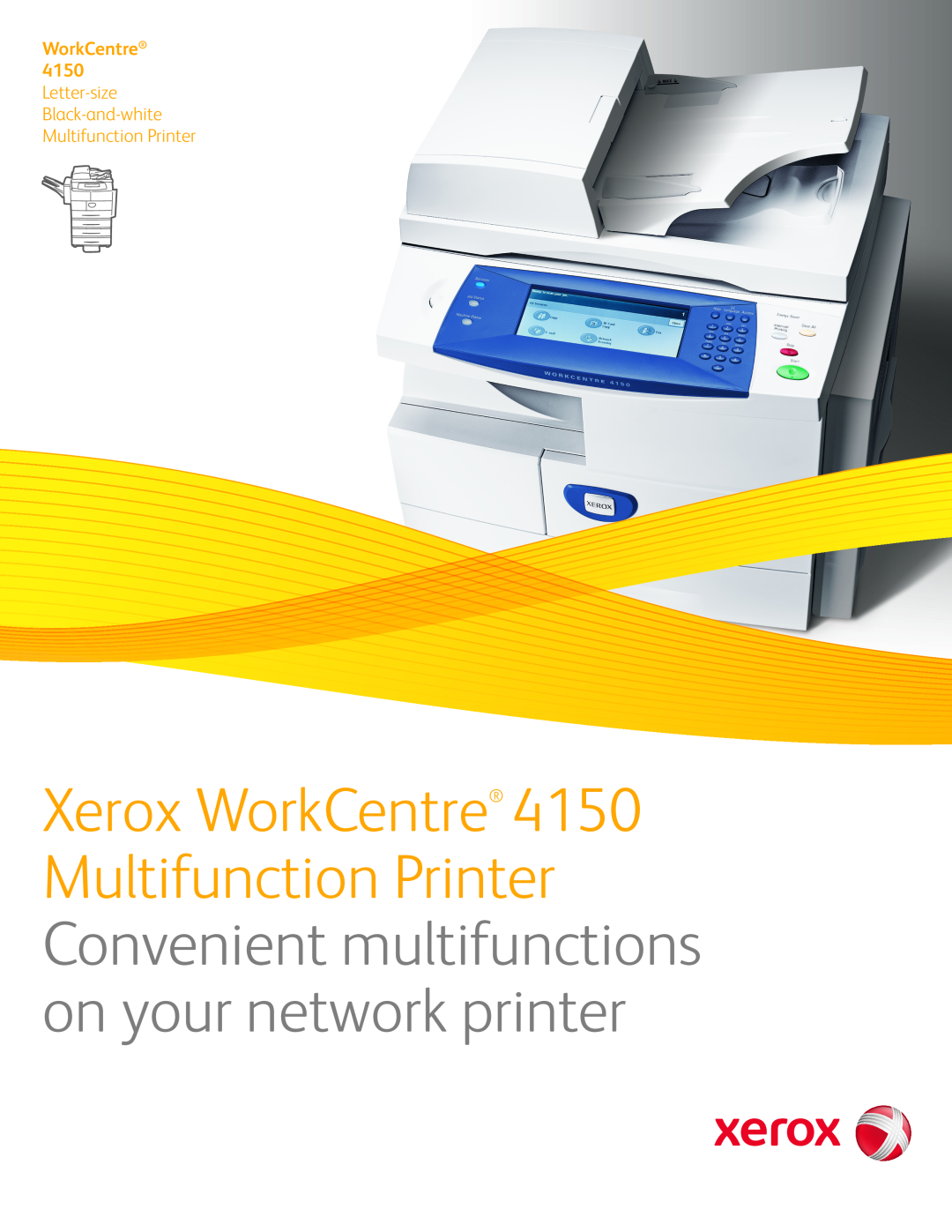 Xerox 4150/S, 4150/XF, 4150/C manual WorkCentre 4150 Letter-size Black-and-white Multifunction Printer 