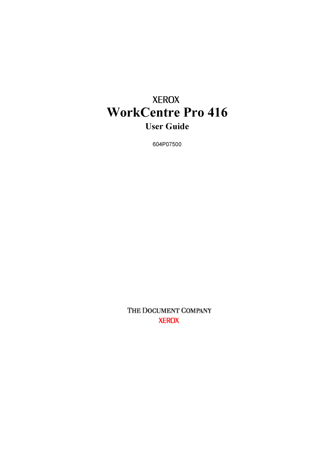 Xerox 416 manual RUN&HQWUH3UR, 8VHU*XLGH 