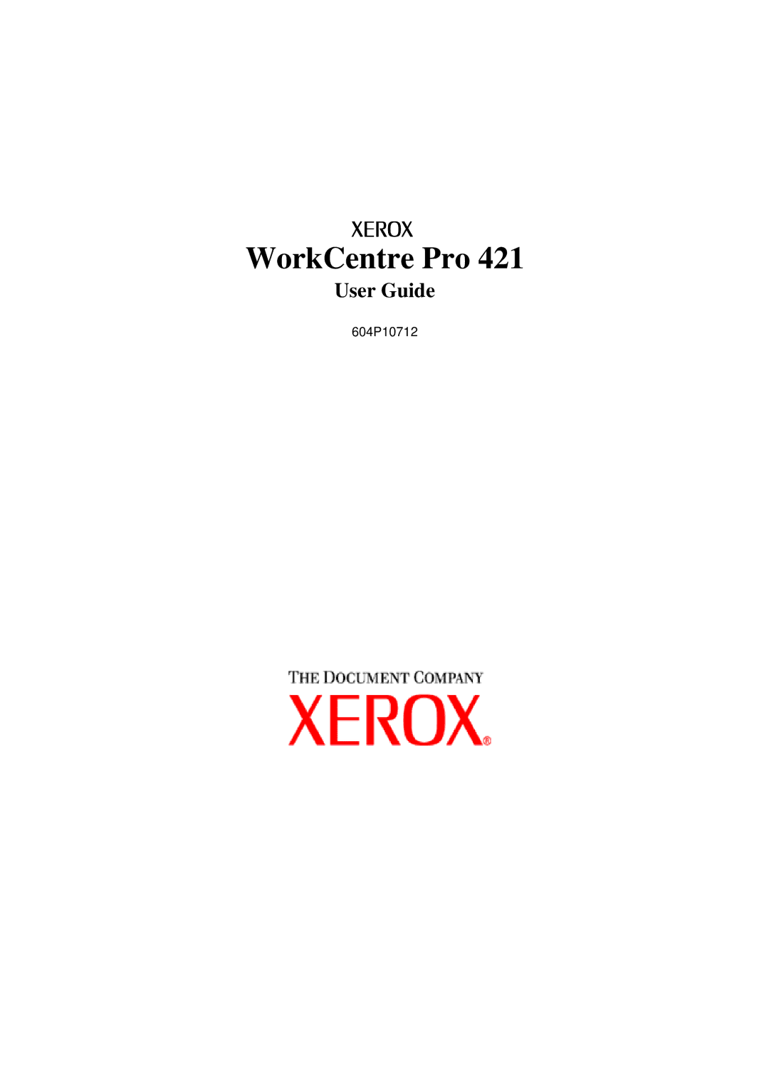 Xerox 421 manual WorkCentre Pro 